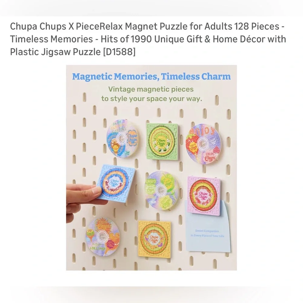 Piece Relax chupa chups X piece relax magnet puzzle for adults 128 pieces